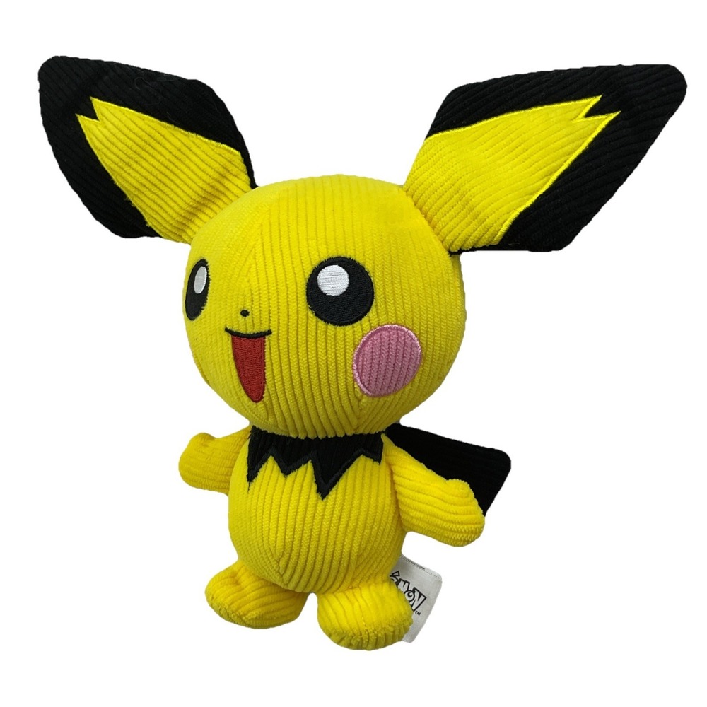 Pokemon Center Corduroy Pichu 8 In Plush Stuffed Animal Nintendo Game Freak